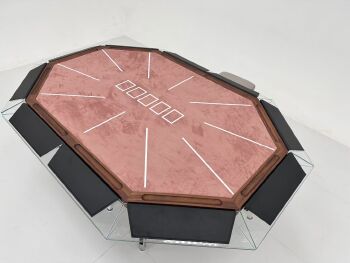 水晶玻璃德州扑克桌