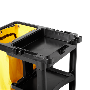 乐柏美 Rubbermaid 传统型清洁推车（配黄色乙烯基储物袋）