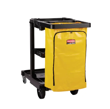 乐柏美 Rubbermaid 传统型清洁推车（配黄色乙烯基储物袋）