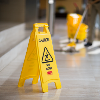 乐柏美Rubbermaid 双面“Caution Wet Floor”告示牌，66cm，黄色 FG611277YEL