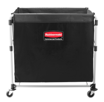 乐柏美Rubbermaid X型折叠推车 布草车，300L，黑色 1881750
